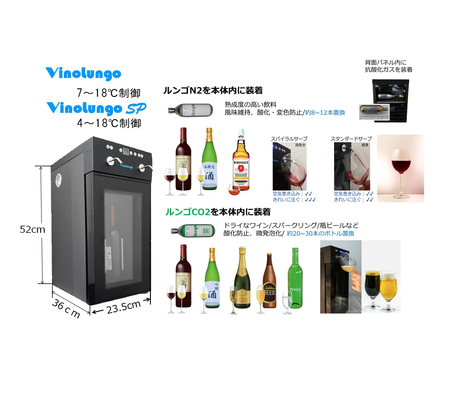 抗酸化セラーサーバー　ヴィノルンゴ Amazon.co.jp: (VinoLungo) 抗酸化セラー ヴィノルンゴ（7-18
